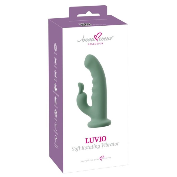 Зеленый вибратор-ротатор Luvio - 19,3 см. Зеленый вибратор-ротатор Luvio - 19,3 см.