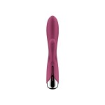 Малиновый вибратор-кролик Spinning Rabbit 1 с ротацией - 20 см.